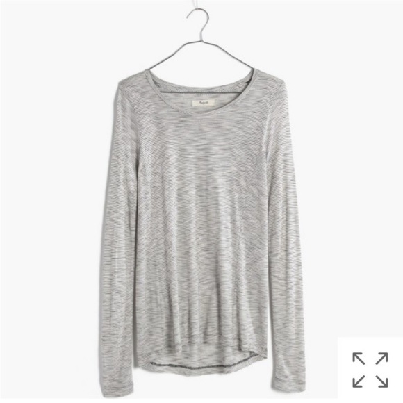 Madewell Anthem Forward-Seam Tee in Mini Stripe - Picture 4 of 8
